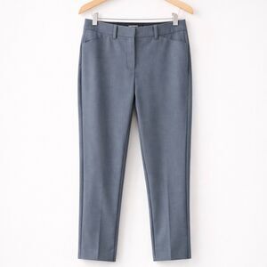 Lafayette 148 Gray Straight Leg Dress Pants Tonal Side Stripe Sz 6 Career Office